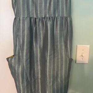 Striped Green and Purple Dress